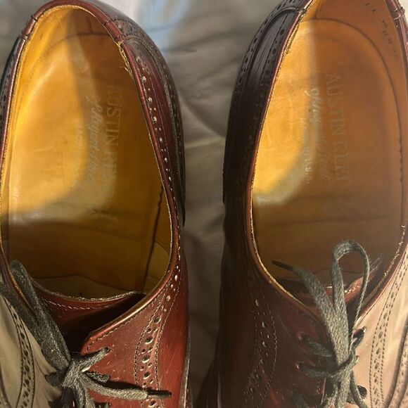 Austin Reed of Regent Street Size 11 M Brown Leather Dress Shoes - Picture 7 of 10